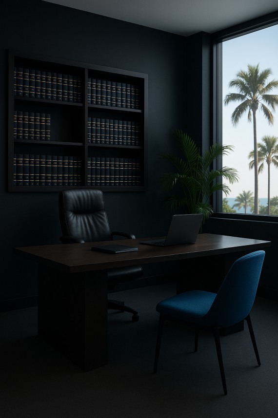 Team Bross attorneys in a modern Florida law office